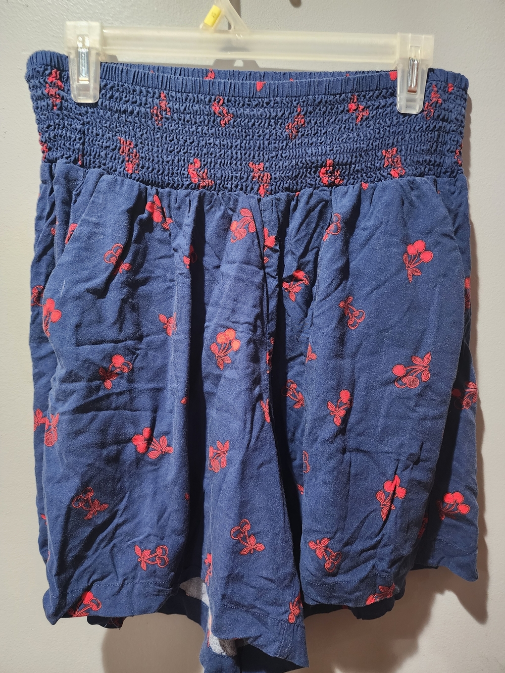 torrid Navy Shorts with Red Cherry Motif Has Pockets Light Weight TORRID 0